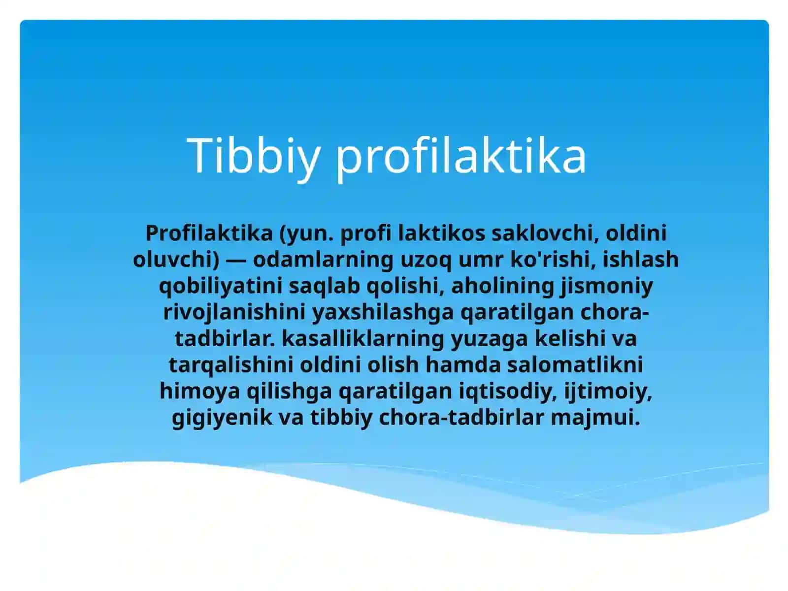Tibbiy profilaktika, stomatologik muassasalarning asosiy tarkibiy bo'linmalari 3