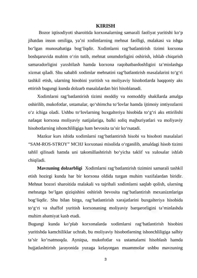 Xodimlarni ragbatlantirish hisobi va hisoboti 3