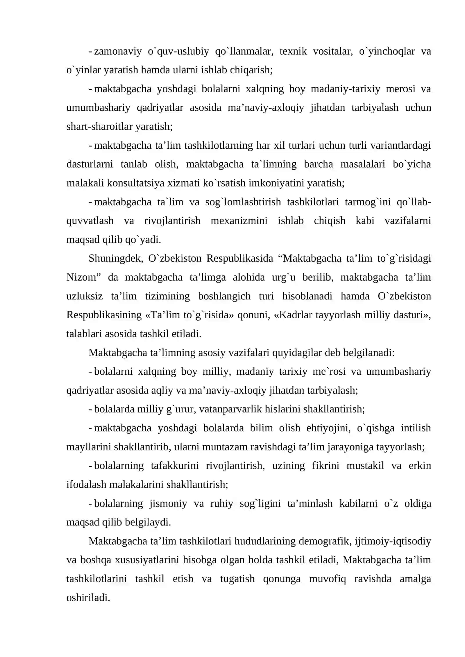 Bolalalarni maktab ta’limiga tayyorlash metodikasi fanining maqsad va vazifalari 3