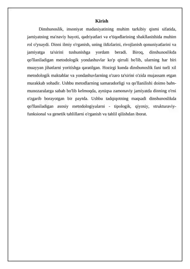 Dinlarni tadqiq etish metodologiyasi 3