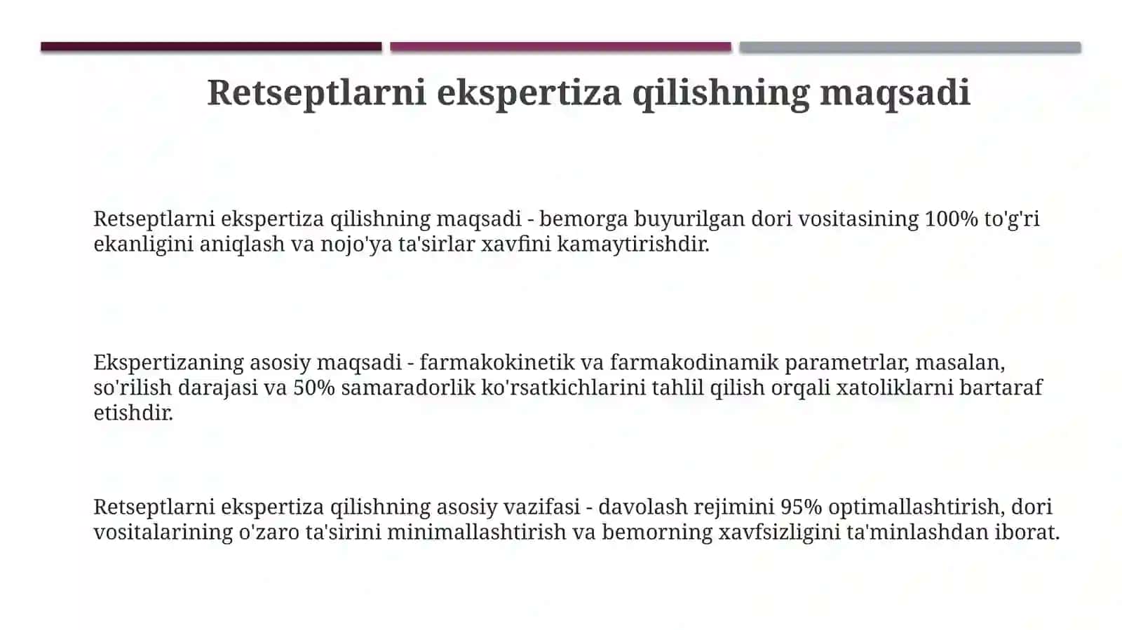 Dori vositalarini retseptni ekspertiza qilish 3