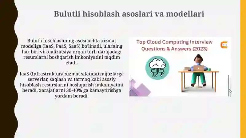 Bulutli hisoblashning asoslari va operatsion tizimlarda qolanilishi 3