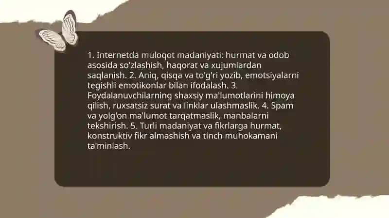 Tarmoq odob axloqi 3