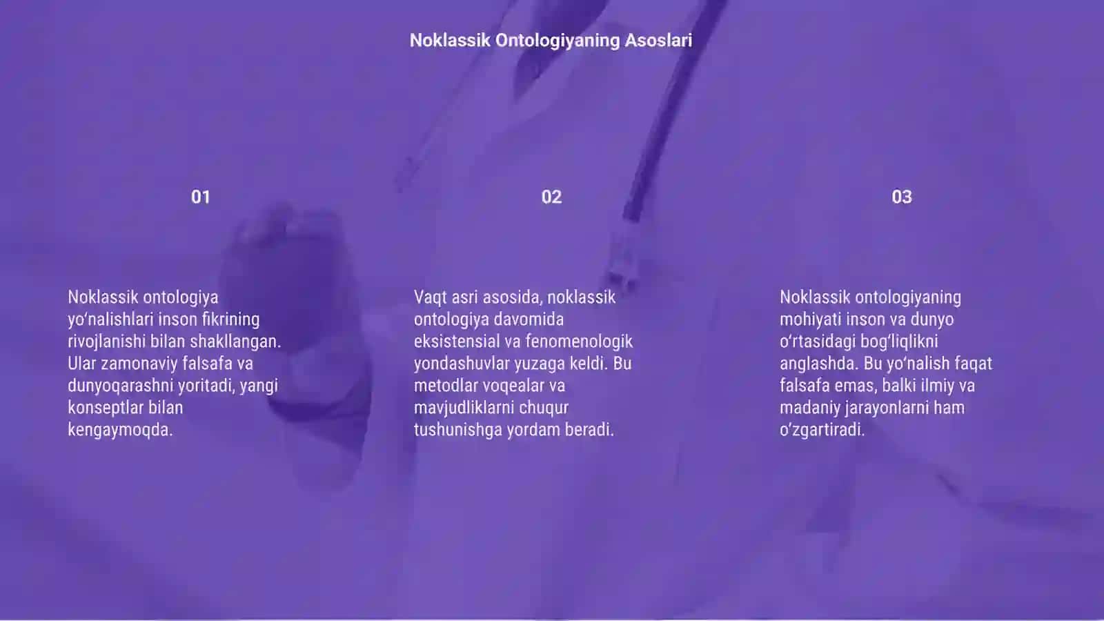 Noklassik Ontologiyaning Asoslari 3