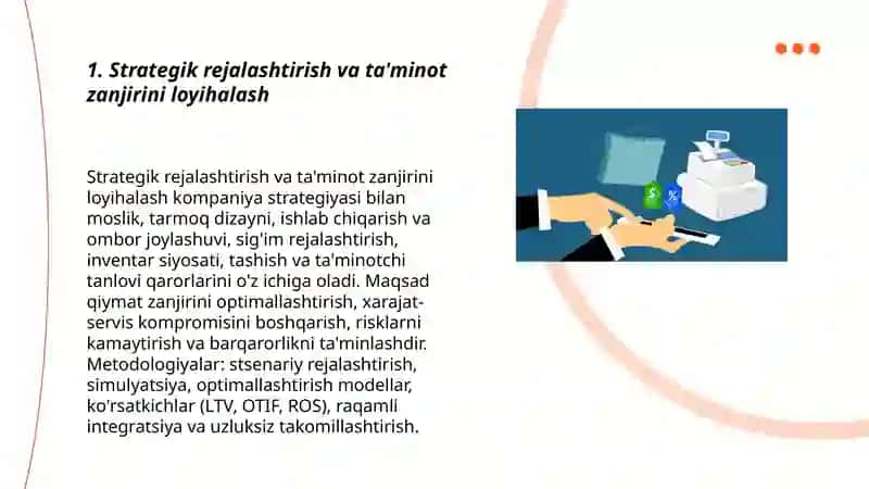 Strategik rejalashtirish va ta'minot zanjirini loyihalash 3