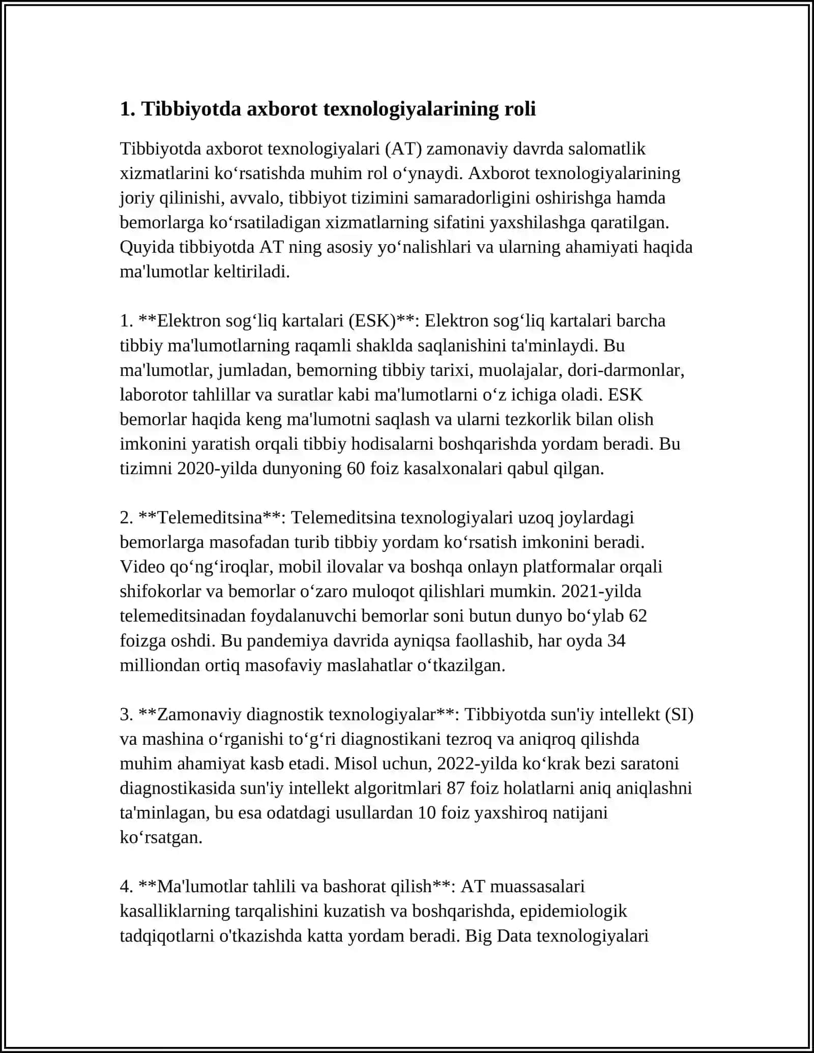 Elektron sog‘liq kartalari (ESK) 3
