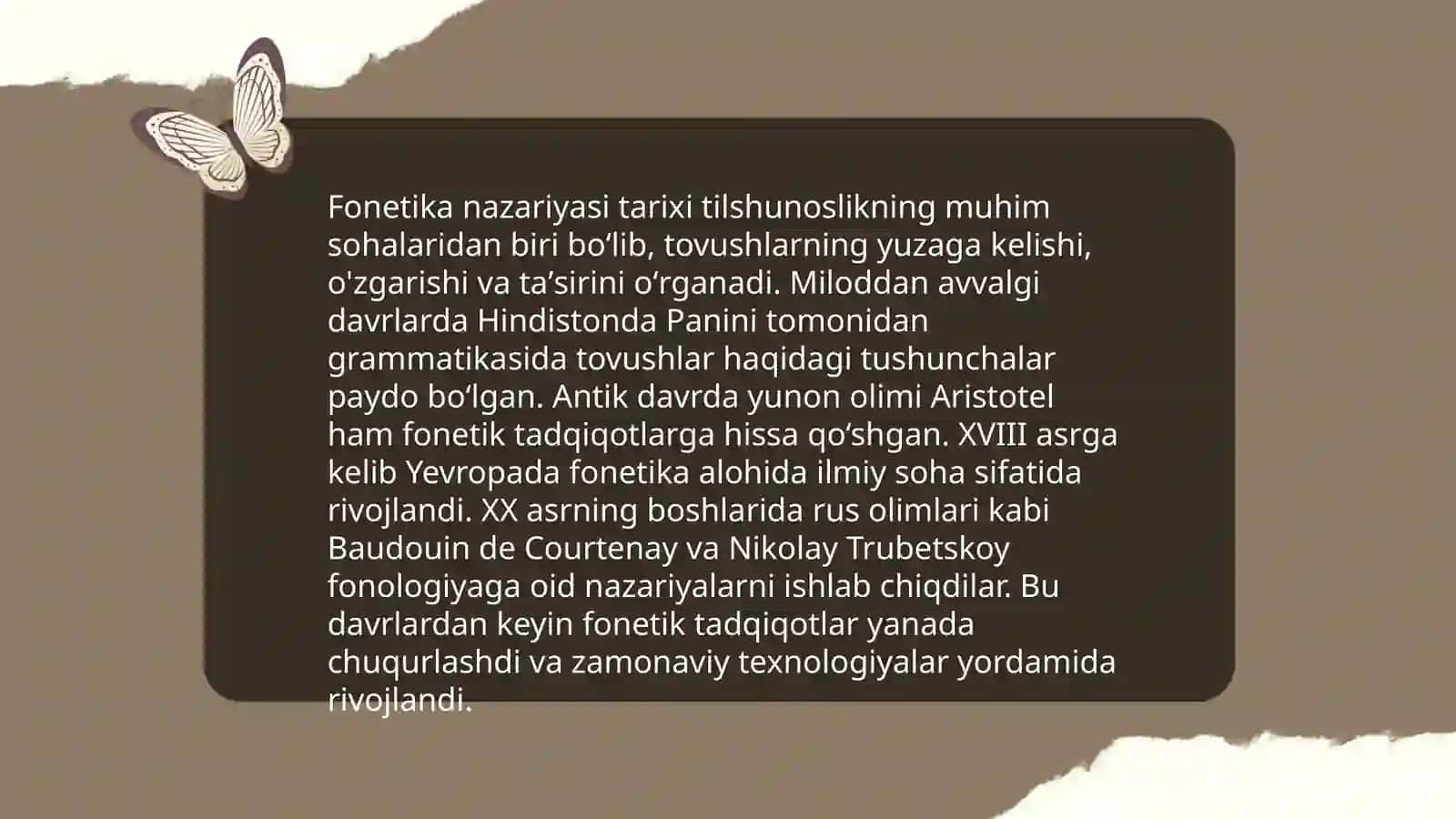 Fonetika nazariyasi tarixidan. Fonemalar haqida turli fonologik maktab vakillarining fikrlari (N.S Trubetskoy, L.V Shcherba qarashlarini o'rganish) 3
