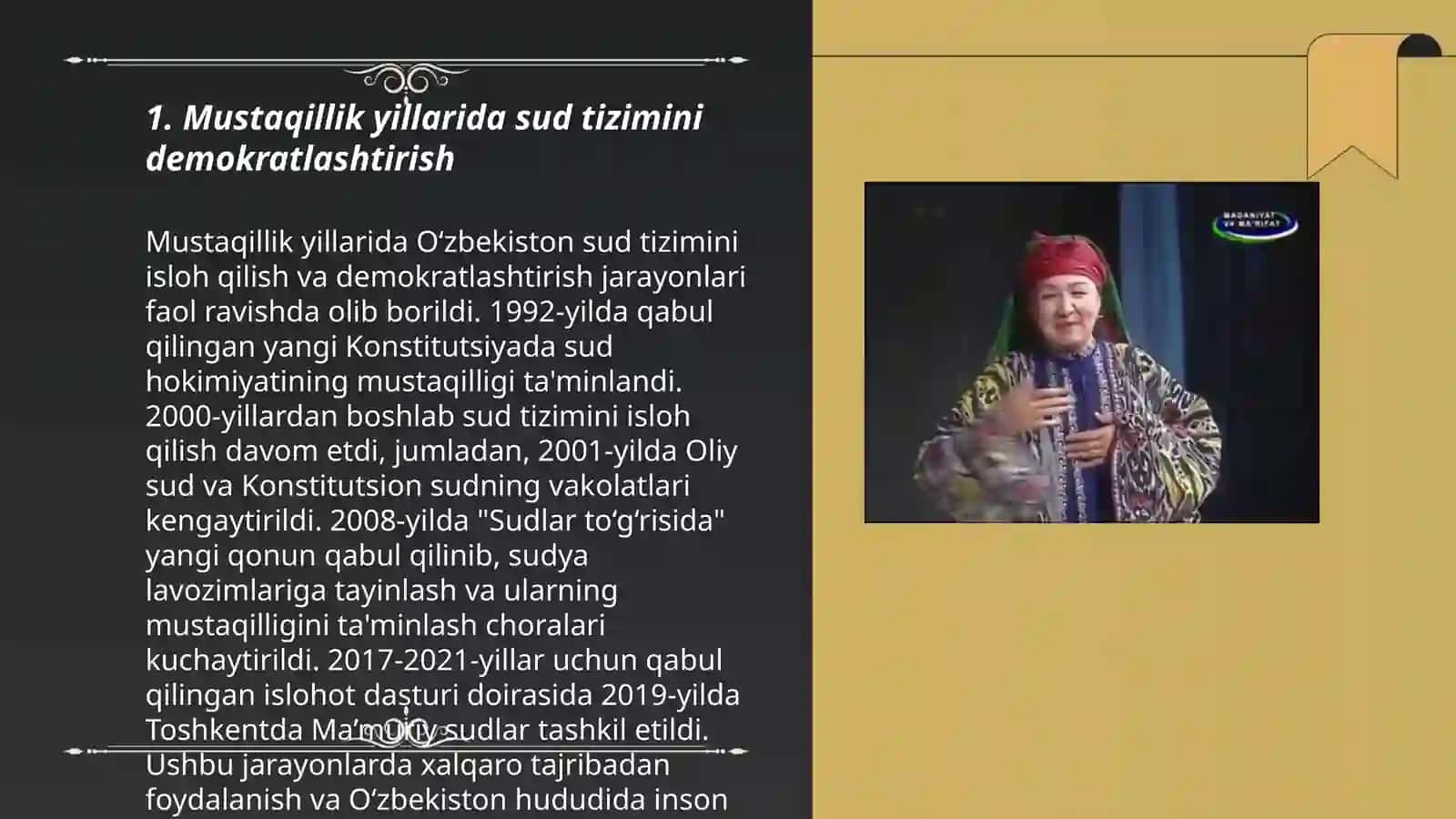 Mustaqillik yillarida O'zbekistonda sud huquq tizimidagi islohatlar 3