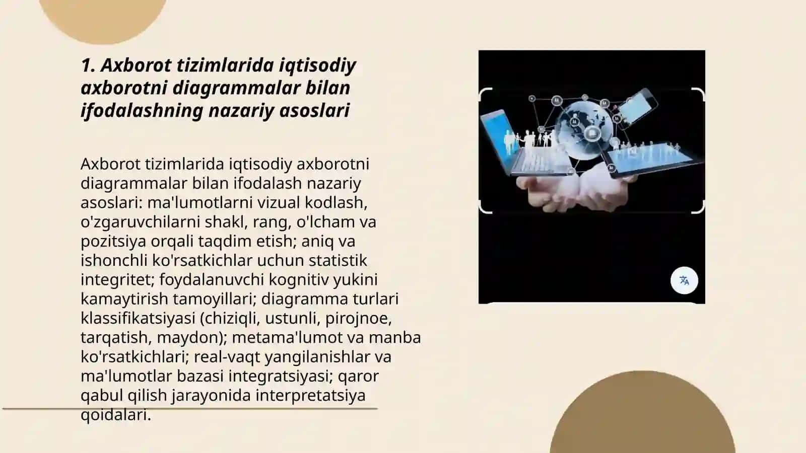 Axborot tizimlarida diagrammalar yordamida iqtisodiy axborotni tahlil qilish texnologiyasi 3