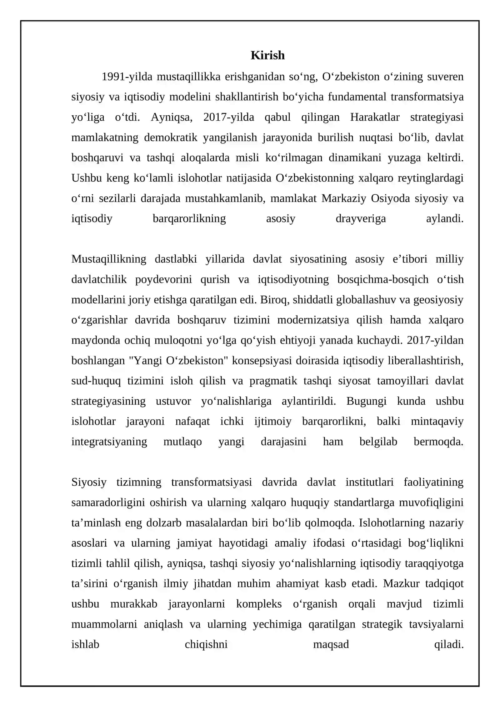 Mustaqil Oʻzbekiston iqtisodiy islohotlarining asosiy bosqichlari tahlili 3
