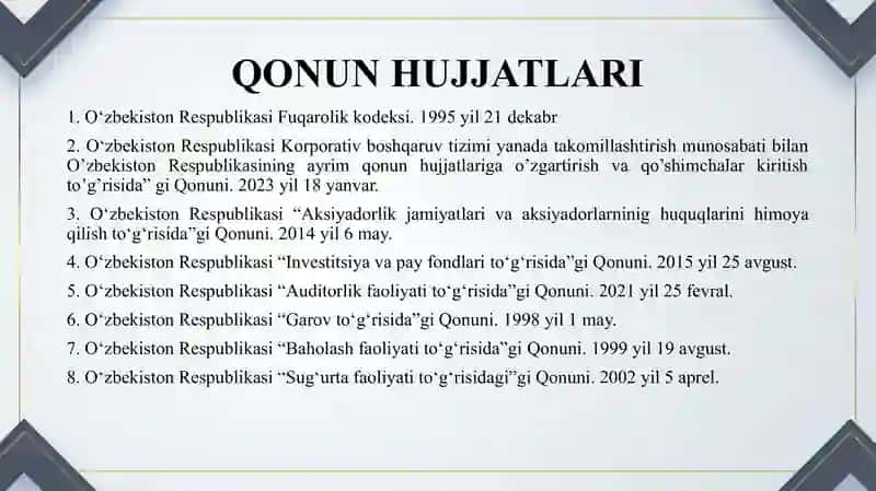 Korporativ boshqaruvning tatbiq etish tamoyillari 3