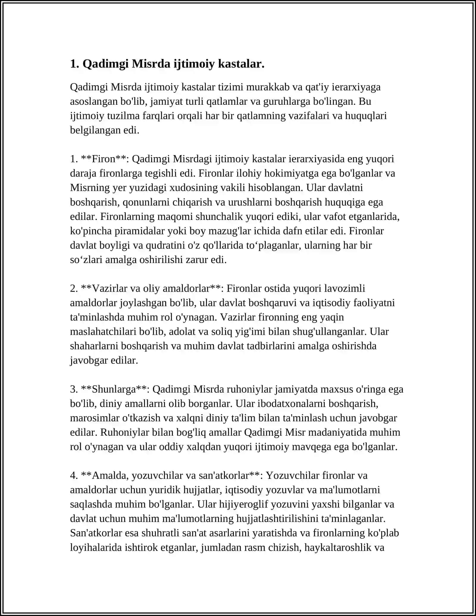 QADIMGI MISRNING IJTIMOIY TIZIMI 3