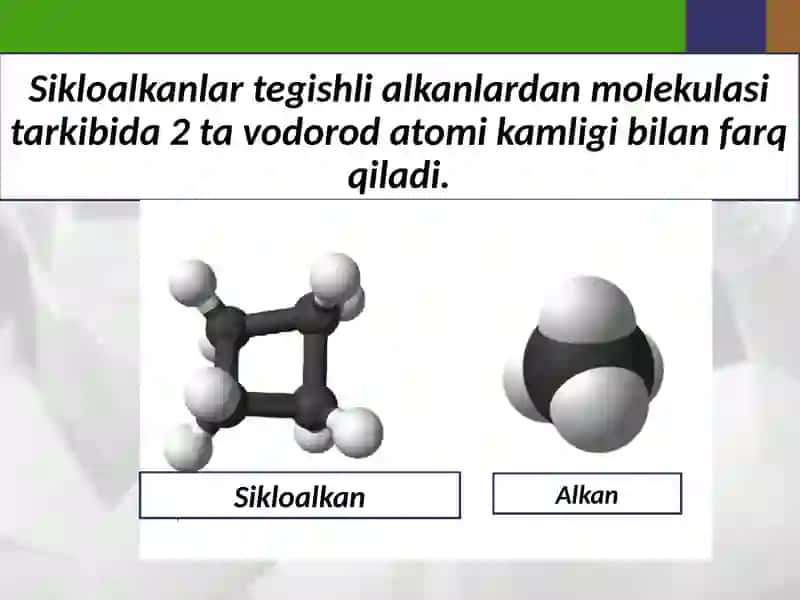 Sikloalkanlar.nomenklaturasi.Izomeriyasi.Olinishi 3