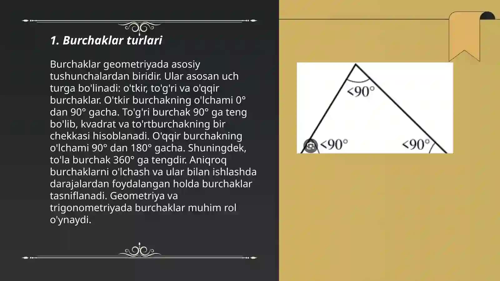 Burchak oʻlchovlari turlarini oʻrganish 3