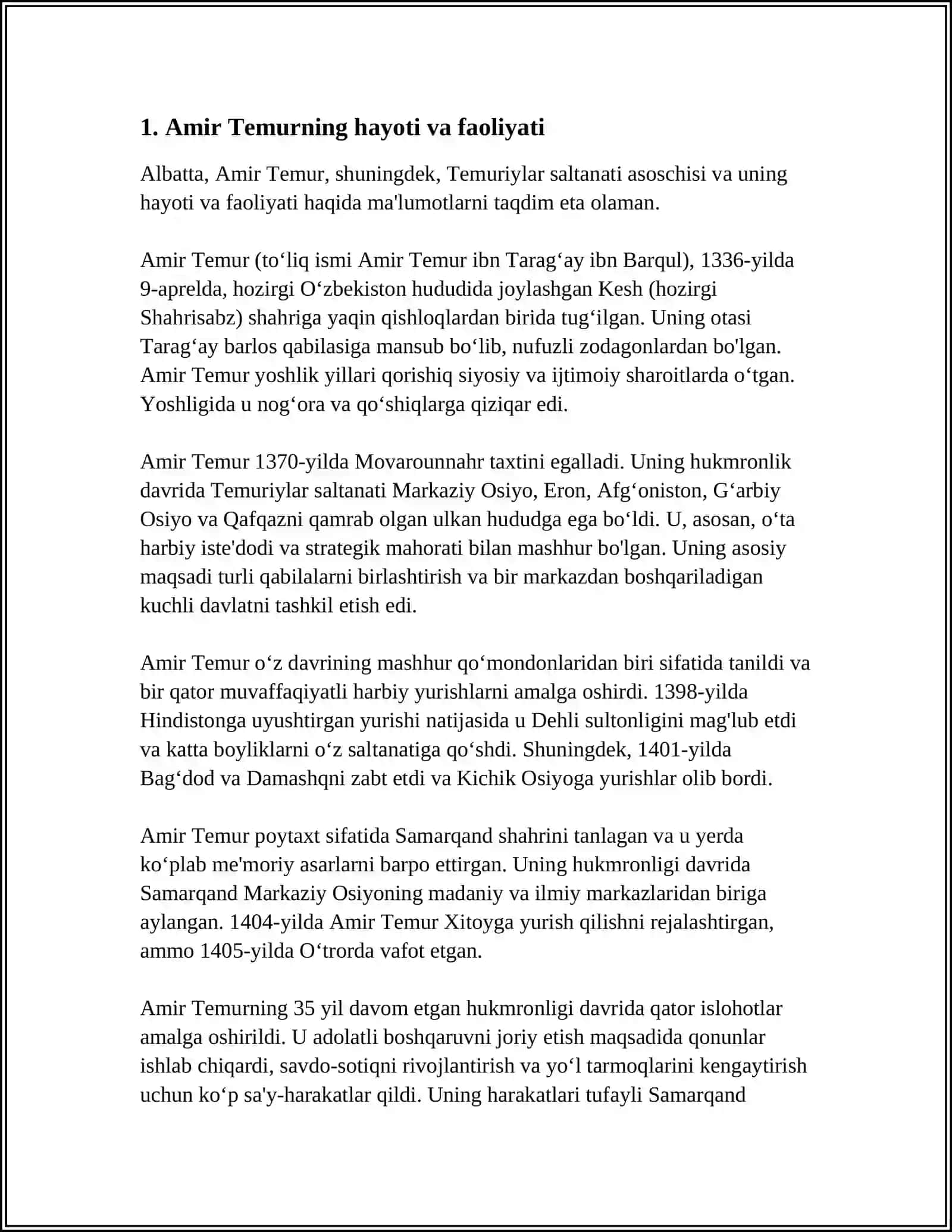AMIR TEMUR 3