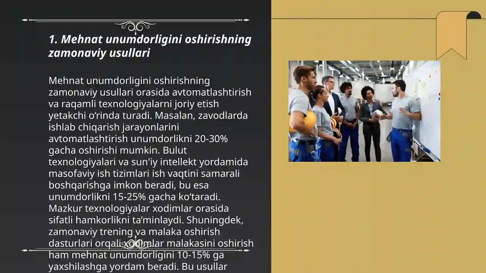 Mehnatni tashkil etishni takomillashtirish muammolari 3