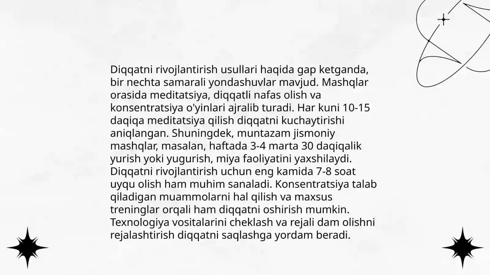 Diqqatni rivojlantirish usullari 3