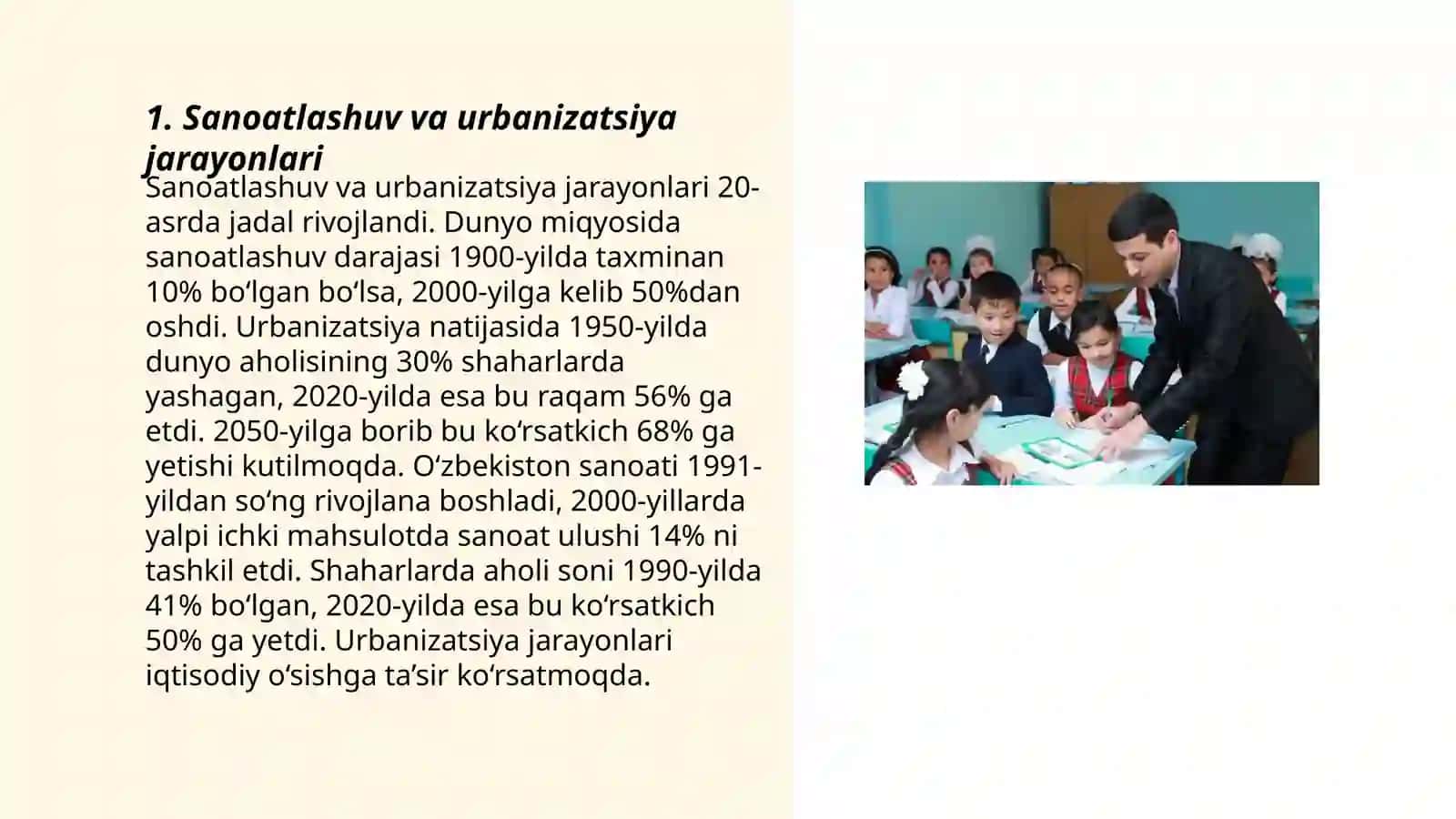 Sanoatlashuv va urbanizatsiya jarayonlari 3