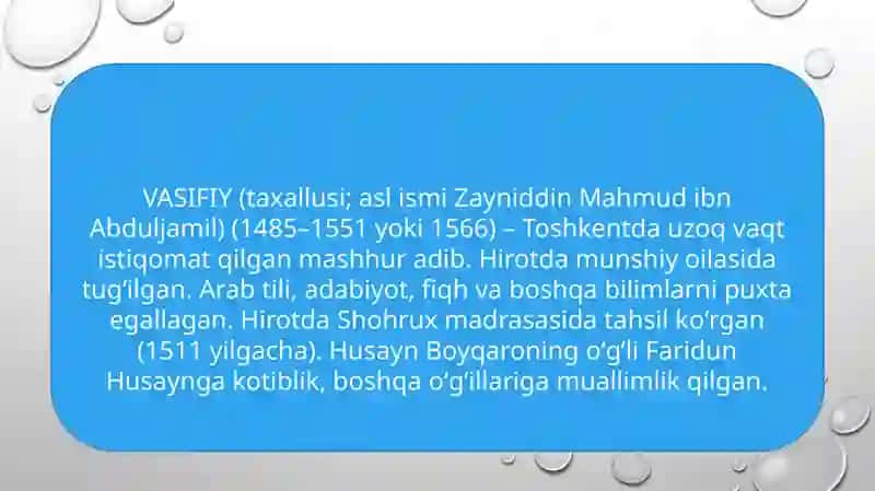 Zayniddin Mahmud Vasifiyning asarlari tarixshunosligi 3