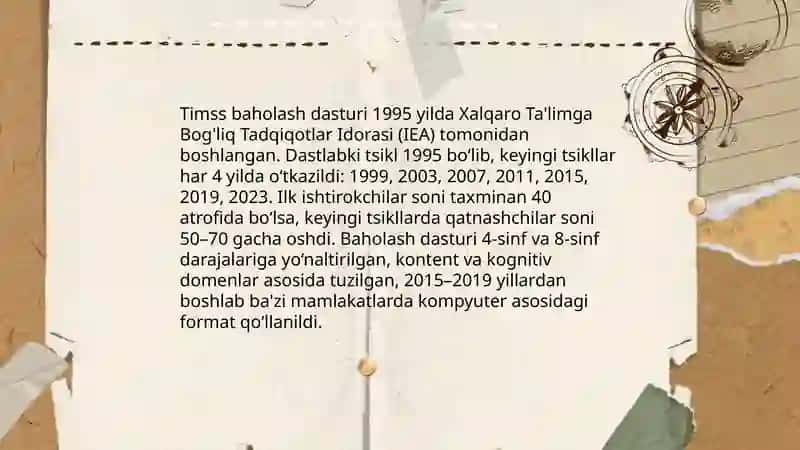 Timms baholash dasturi 3