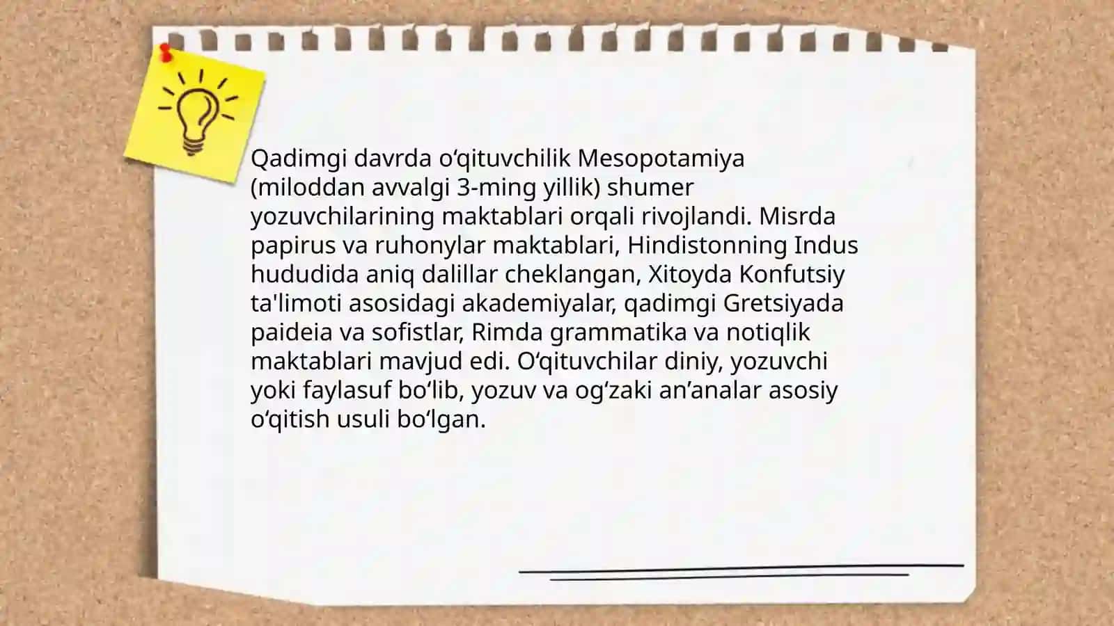Oʻqituvchilik kasbining paydo boʻlishi va rivojlanishi 3