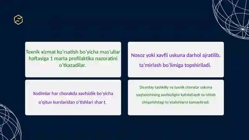 Uskunalarni saqlash va tashishda xavfsizlik qoidalari 3