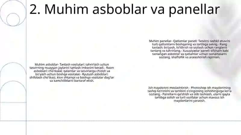 Adobe Photoshop Dasturning Ishchi Muhiti Bilan Ishlash 3