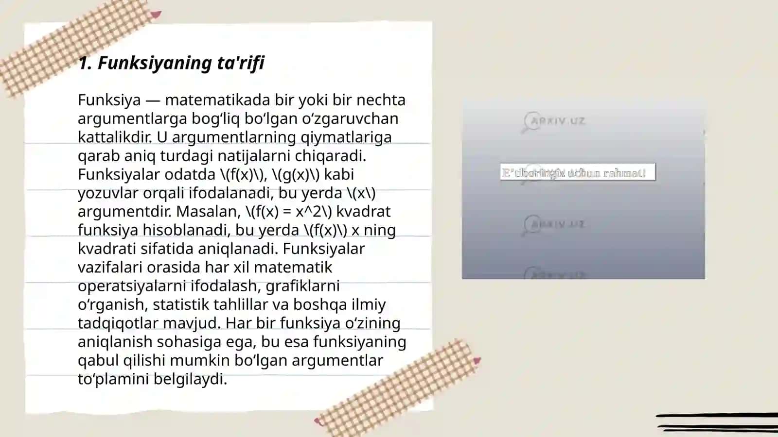 Funksiyaning juftligi va toqligi 3