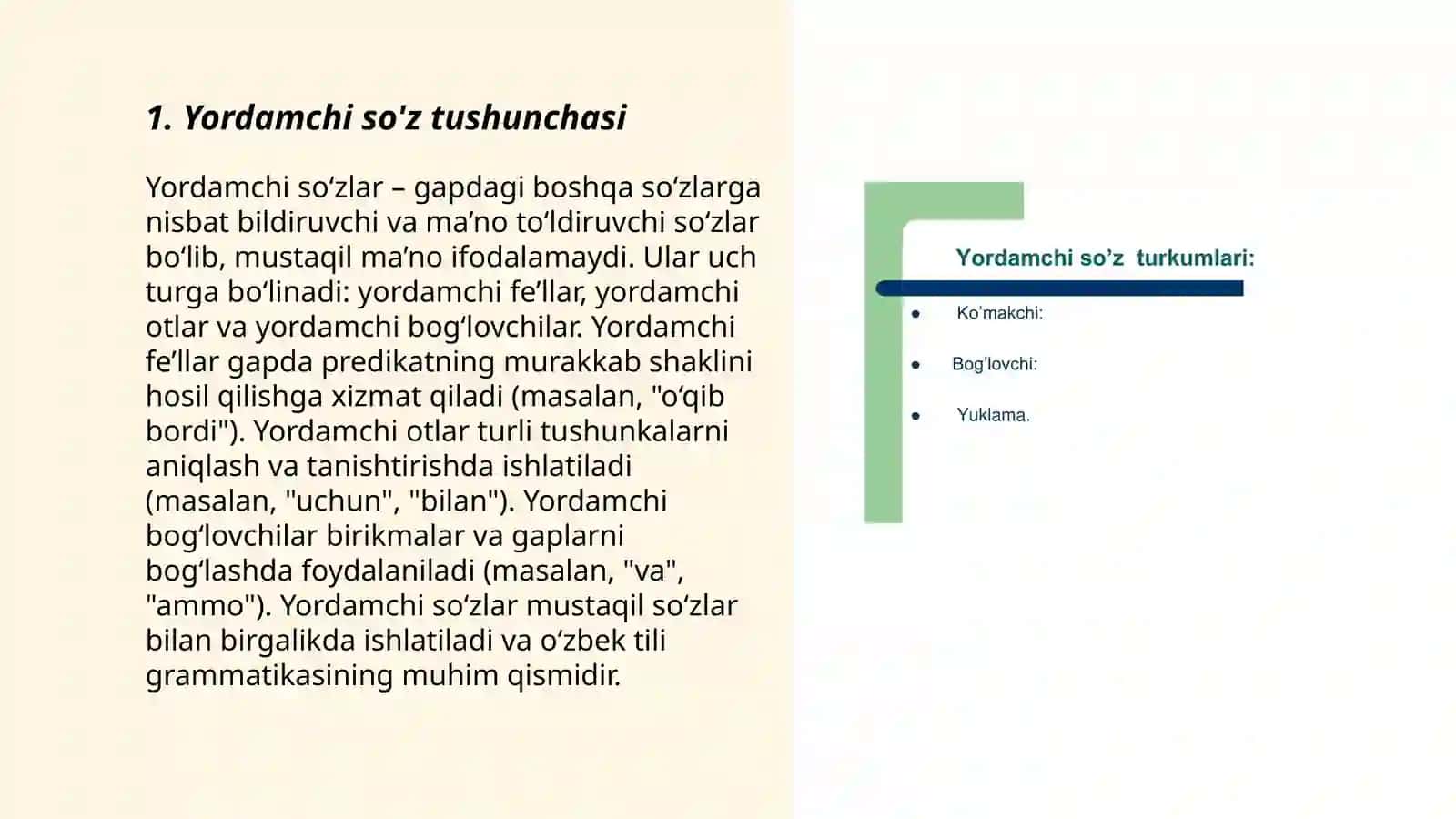 Yordamchi so‘zlar 3