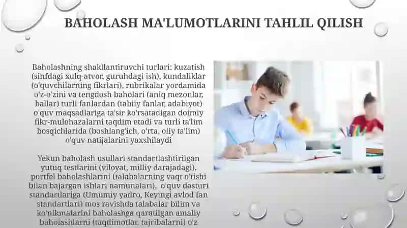 O'quvchilarning bilim ko'nikma va malakalarini nazorat qilish turlari shakli metodlari 3