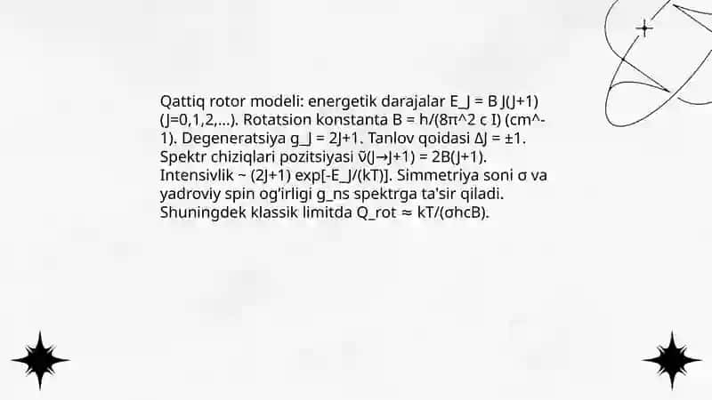 Molekulalarning aylanish spektrlari 3