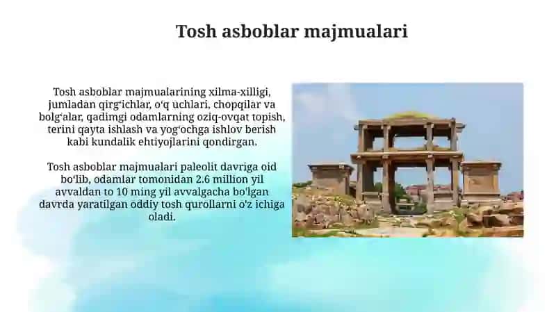 Tosh asboblar majmualari 3