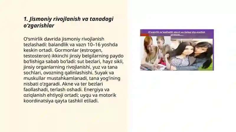 Oʻsmirlik davri 3