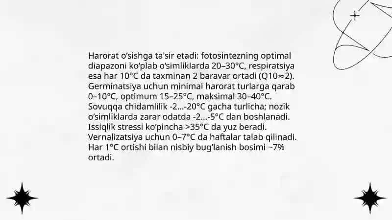 Iqlim omillari va ularning o‘simliklar hayotidagi ahamiyati 3