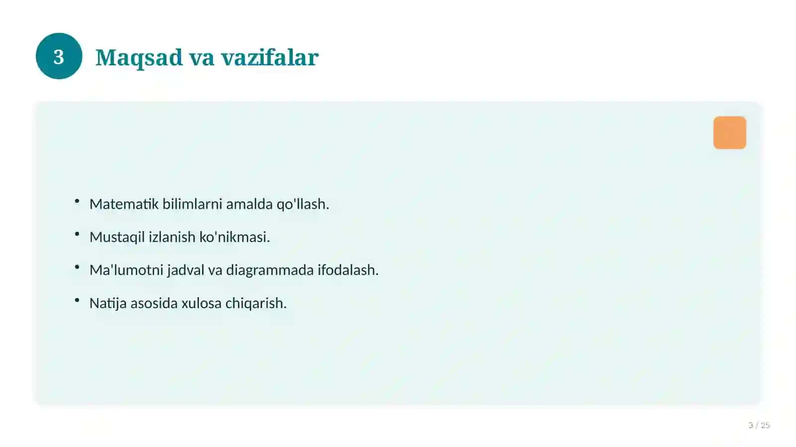 6-sinf matematika fanidan loyiha ishi 3
