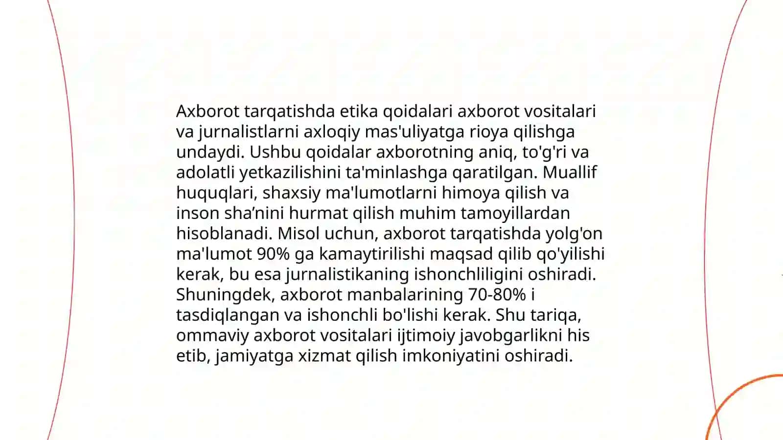 Madaniyat maydonda axborot tarqatish madaniyati 3