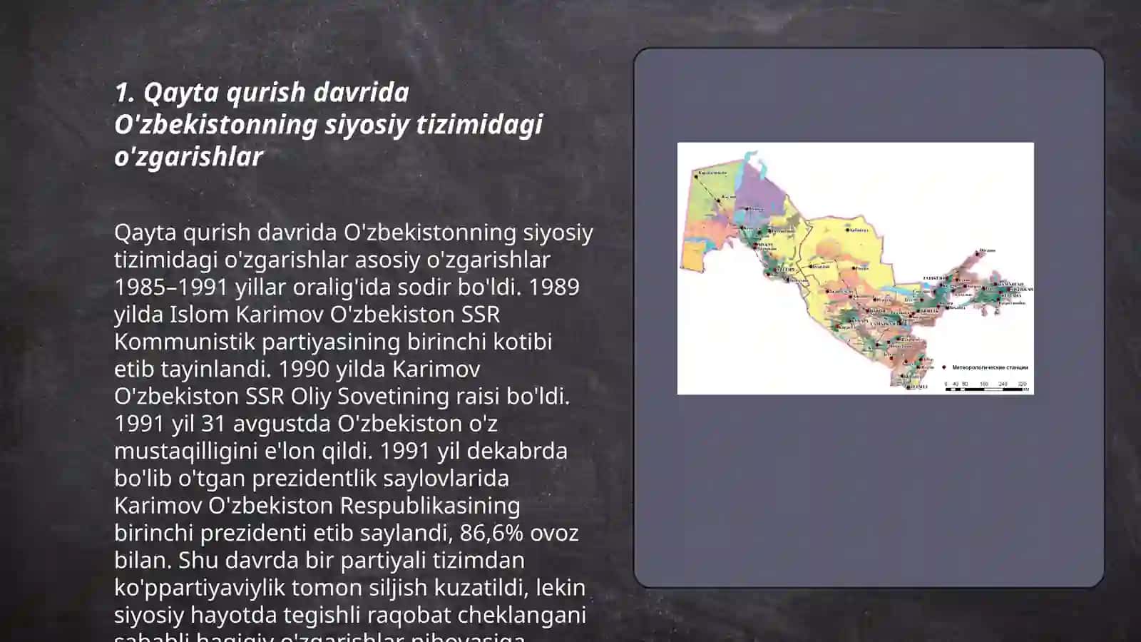 Qayta qurish yillarida Oʻzbekistondagi ijtimoiy-siyosiy vaziyat 3