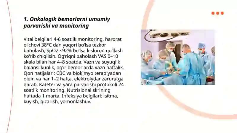 Onkologik bemorlarni umumiy parvarishi va monitoring 3