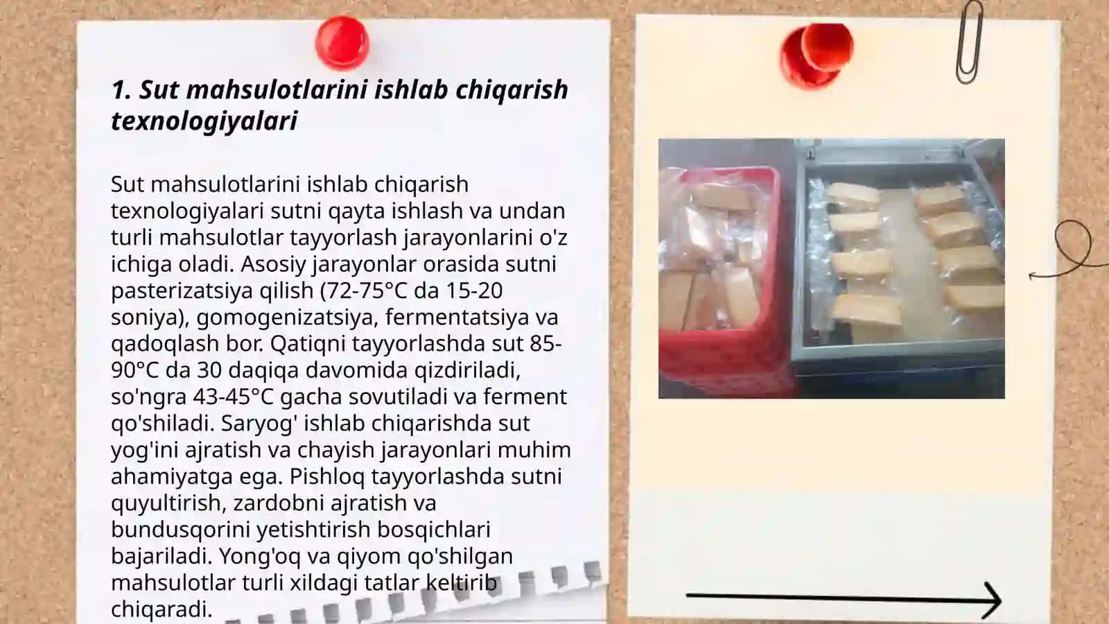 Sut maxsulotlarini ishlab chiqarish 3