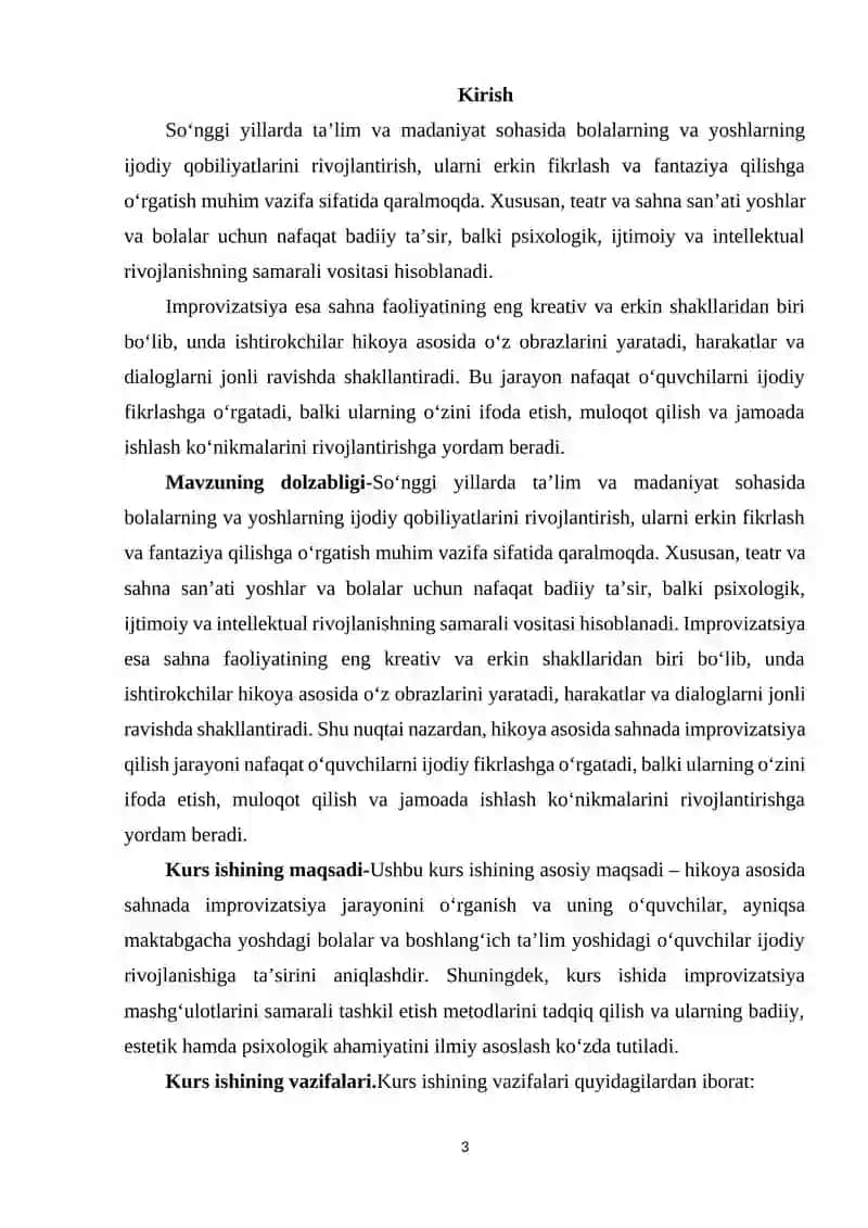 HIKOYA ASOSIDA SAHNADA IMPROVIZATSIYA QILISH 3