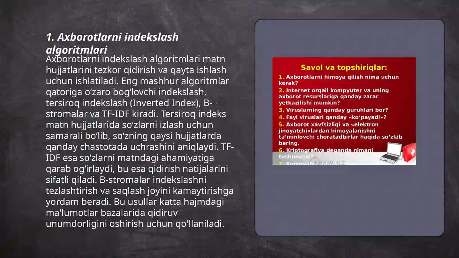 Axborotlarni indekslash algoritmlari 3