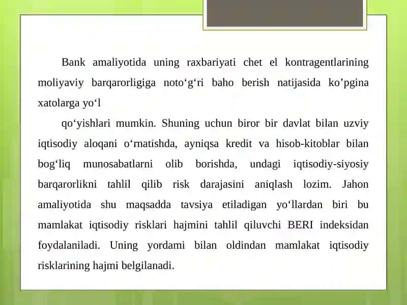 Umumi iqtisodiy risklar va ularning funksiyalari 3