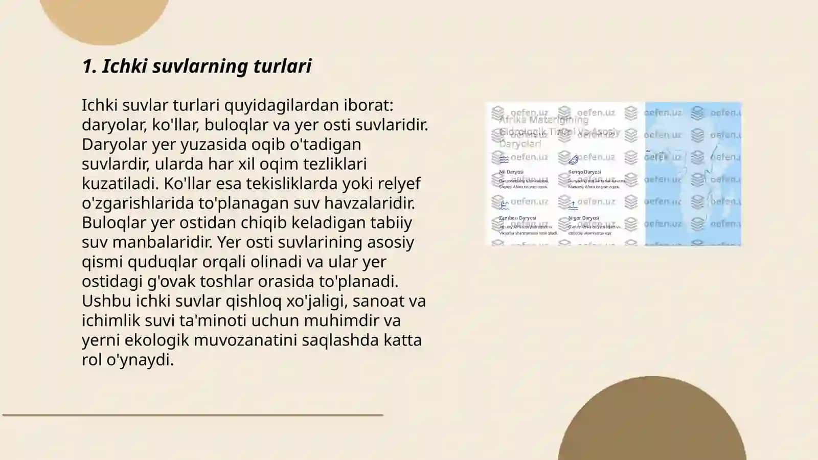 Afrika materigining ichki suvlari 3
