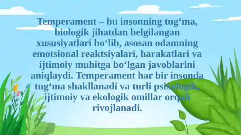 “Temperament  xususiyatlarining mutaxassis shakllanishdagi roli 3