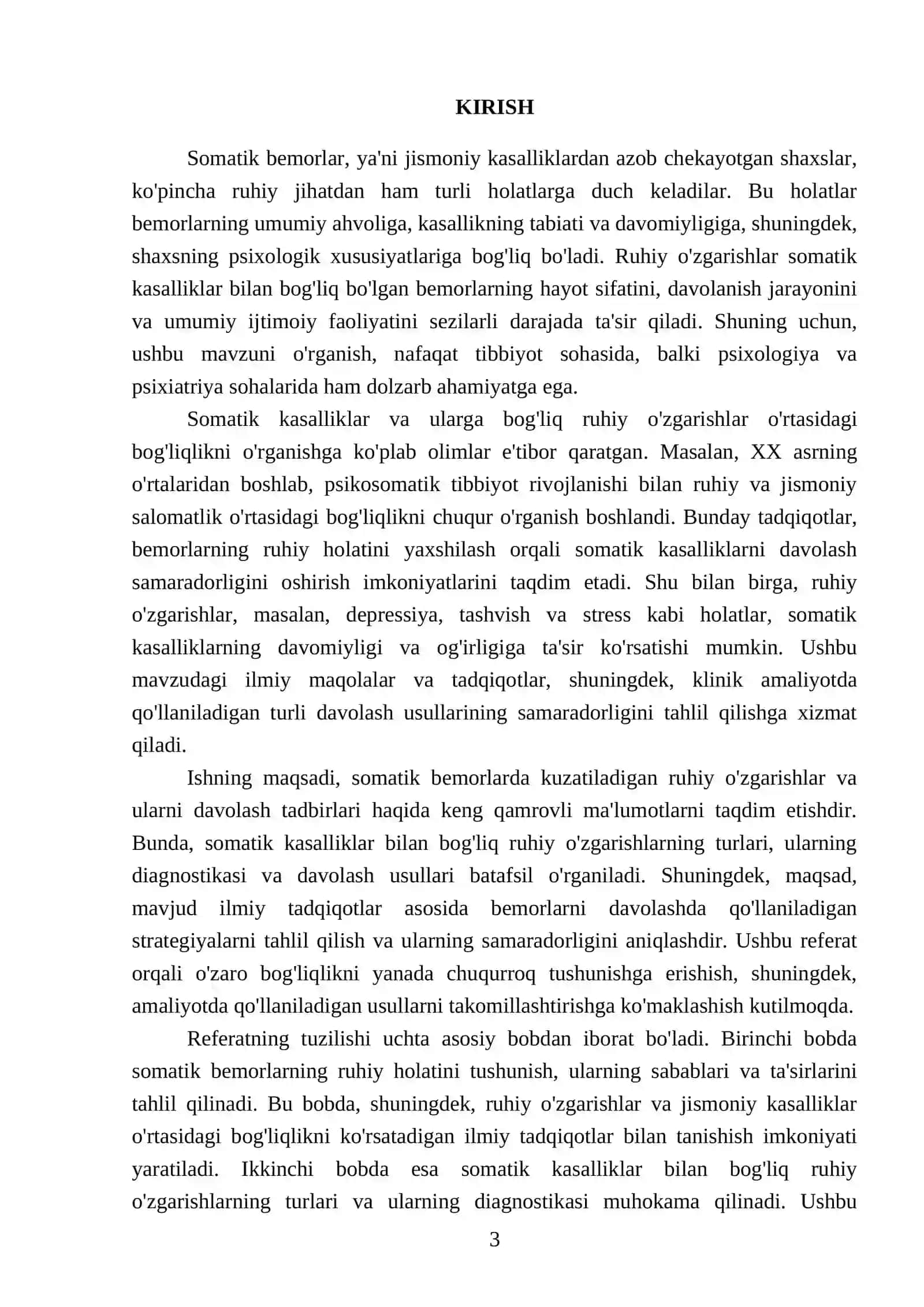 Somatik bemorlarda kuzatiladigan ruhiy o'zgarishlar va bemorlarni davollash tadbirlari 3
