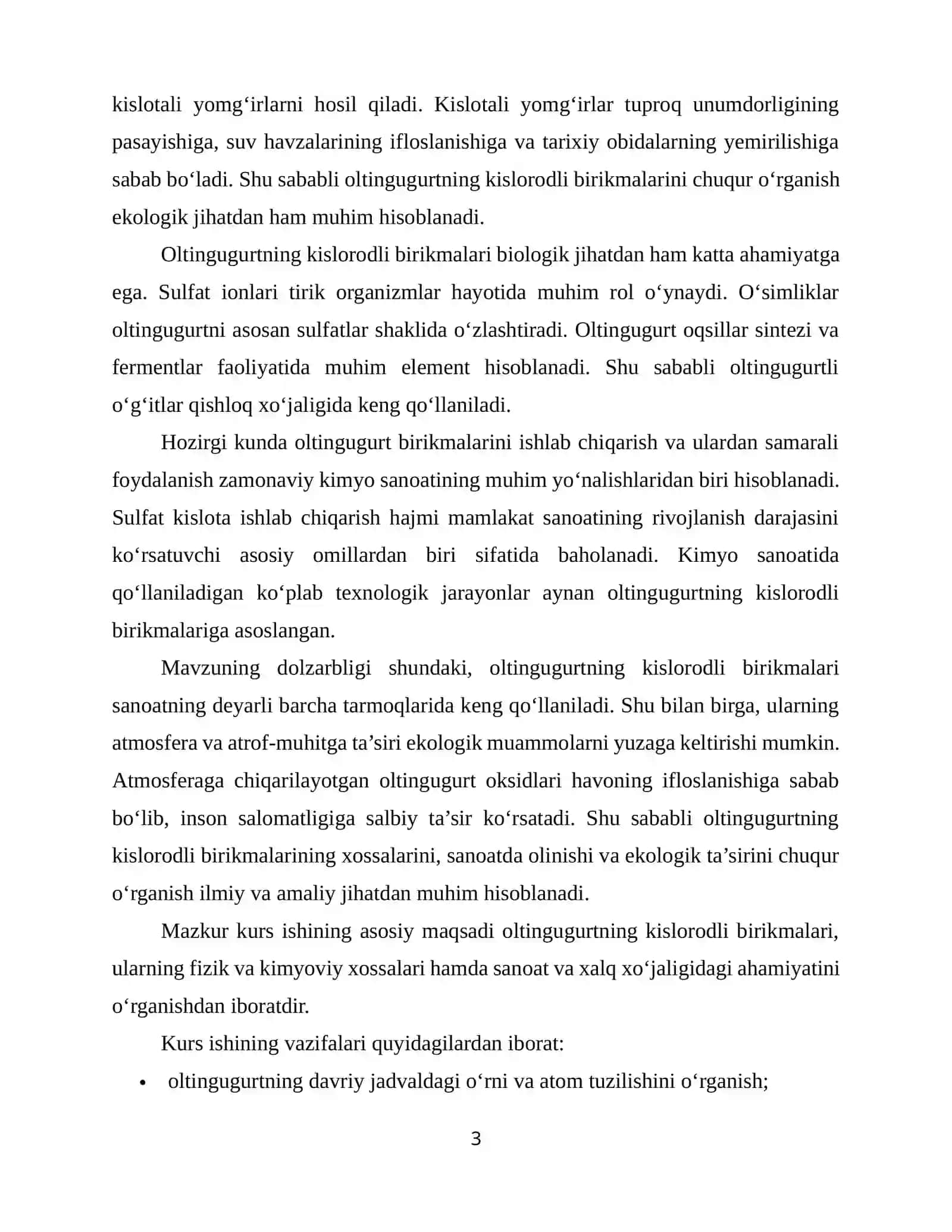 OLTINGURGURTNING KISLORODLI BIRIKMALARI VA UNING XOSSALARI 3