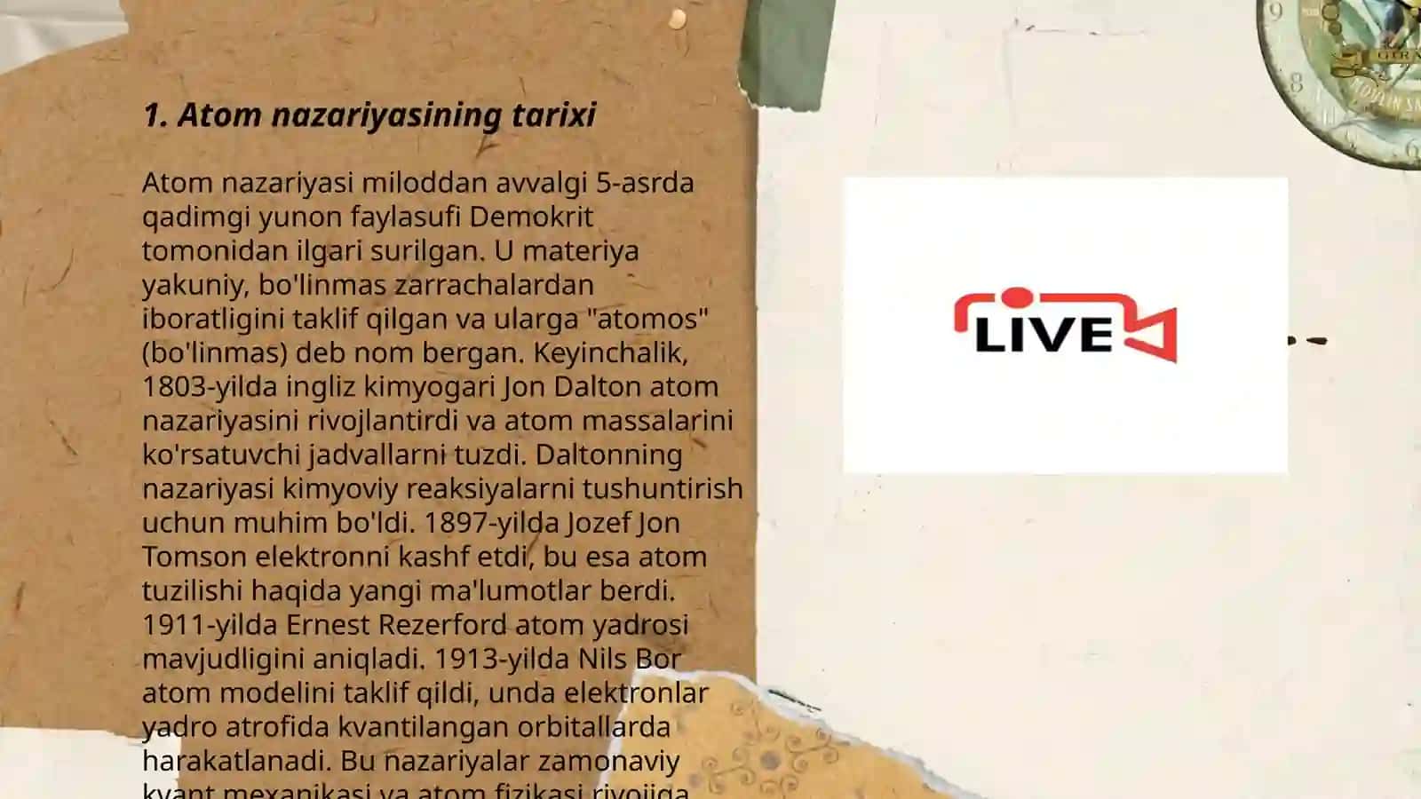 Atom nazariyasi haqida taqdimot 3