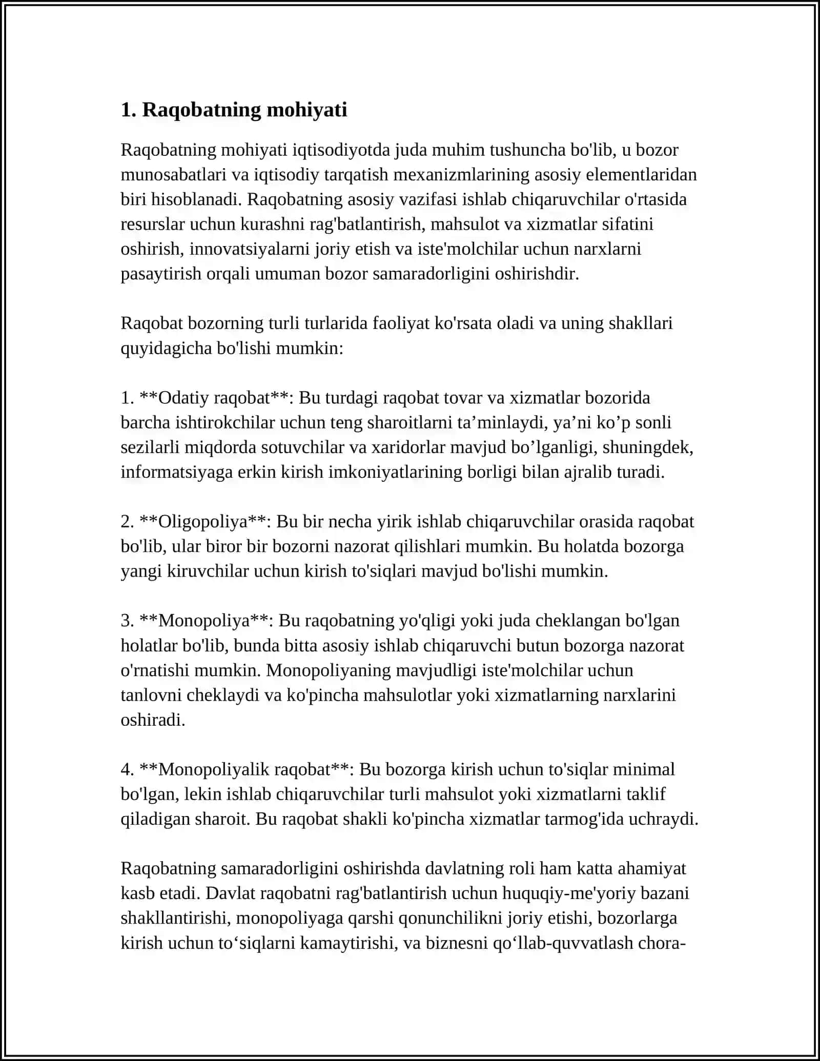 RAQOBATNING MOHIYATI,MAQSADI, TURLARI VA SHAKLLARI 3
