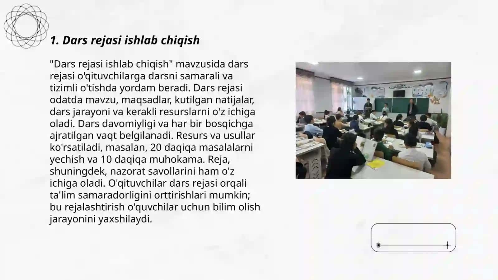 Dars rejasi ishlab chiqish 3