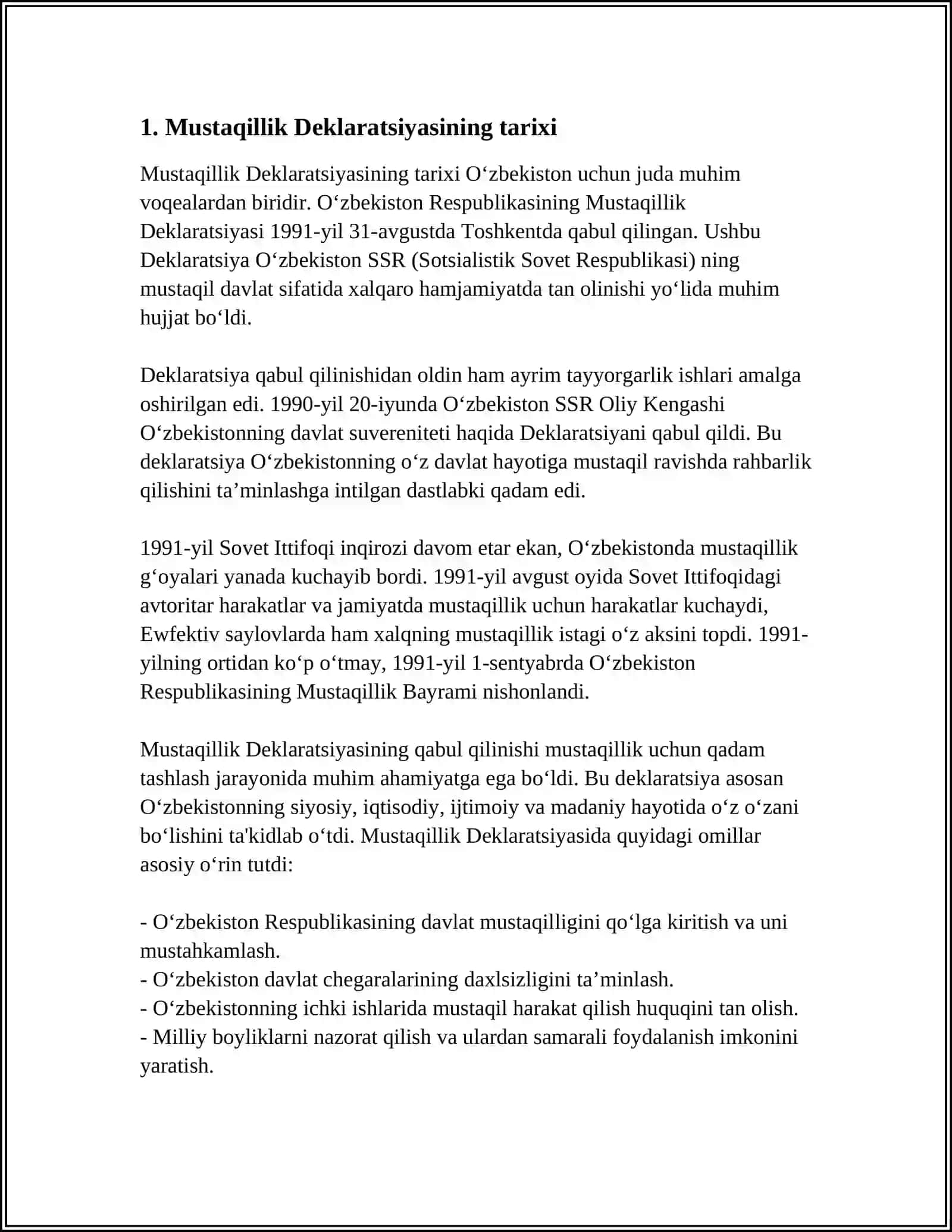 MUSTAQILLIK DEKLARATSIYASI 3
